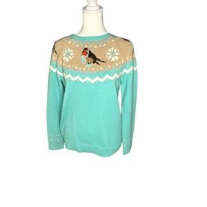 TALBOTS Fair Island Lambswool Blend Sweater Size MP